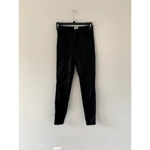 Princess Polly Coated Black Skinny Legging Pants Size 2
